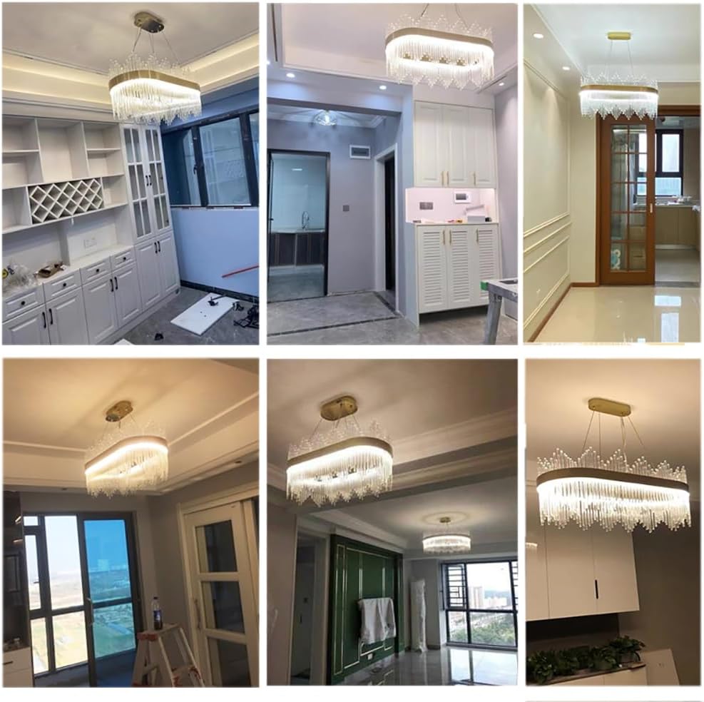 Lustre Eva Ovale au design moderne contemporain