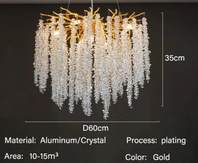 Lustre traditionnel Diams en verre cristallin pour salon marocain