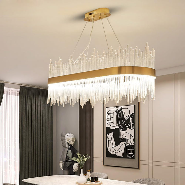 Lustre Eva Ovale au design moderne contemporain