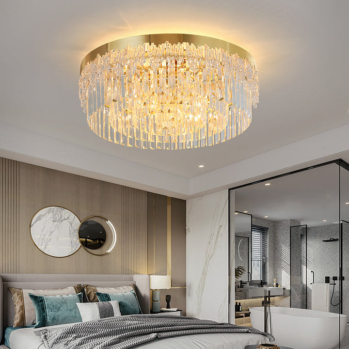 Plafonnier Rond en Cristal