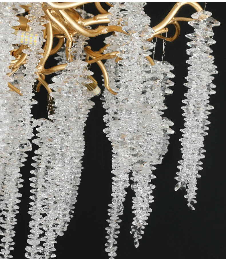 Lustre traditionnel Diams en verre cristallin pour salon marocain