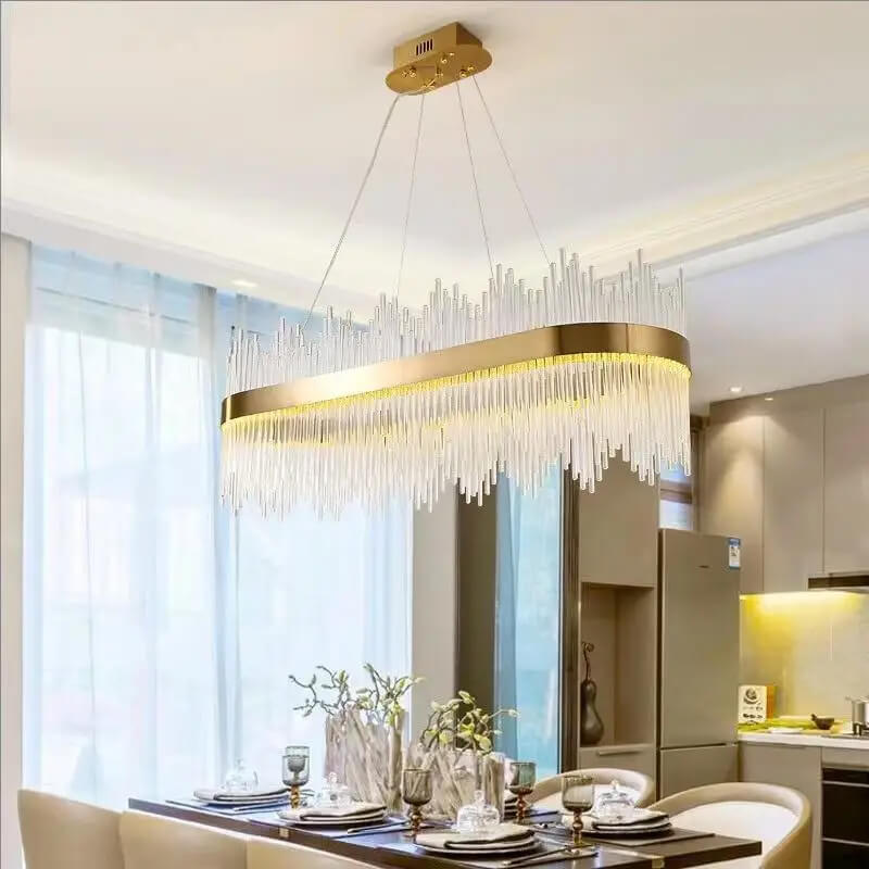 Lustre Eva Ovale au design moderne contemporain